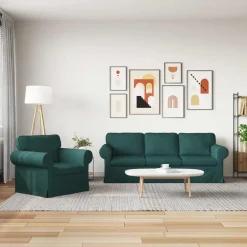 vidaXL Sofás-Juego de Sofá 2 pcs 215 x 82 x 80 cm tela