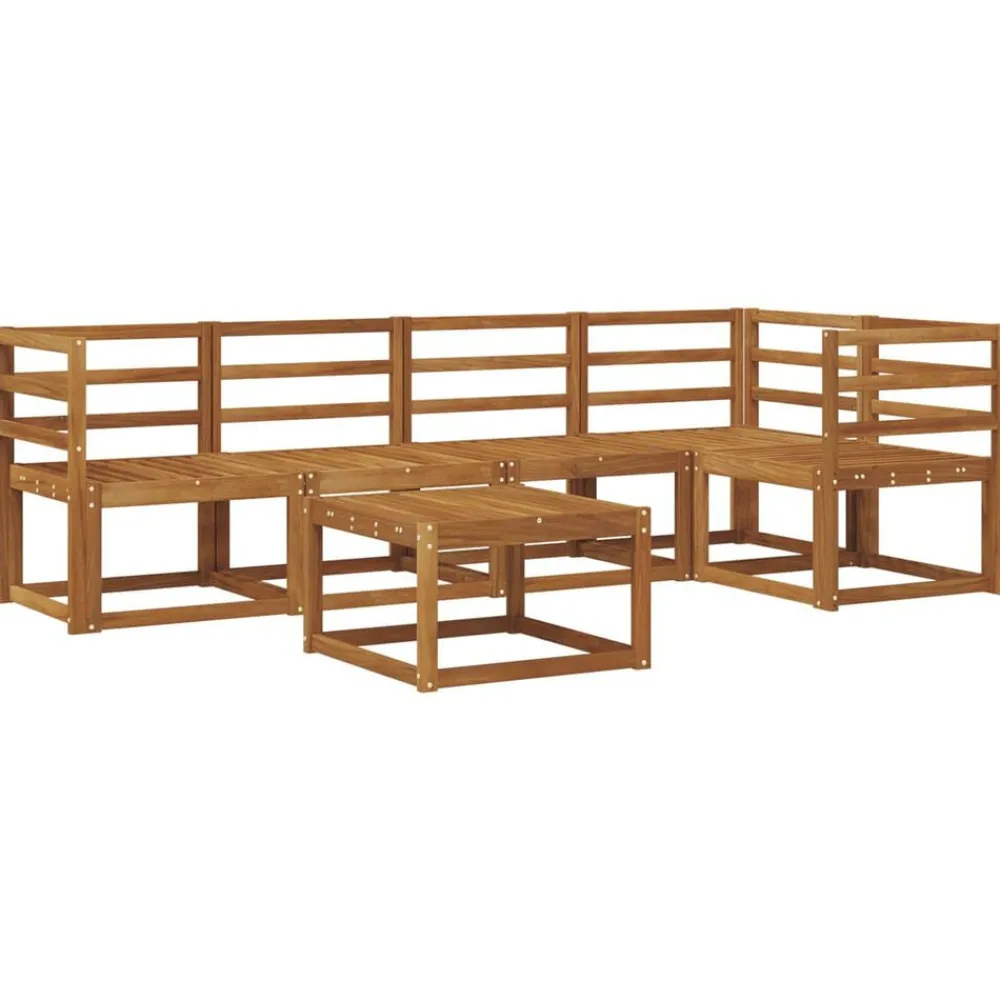 vidaXL Juego de Sofá 6 pcs Natural Madera de Acacia Sólida Outlet