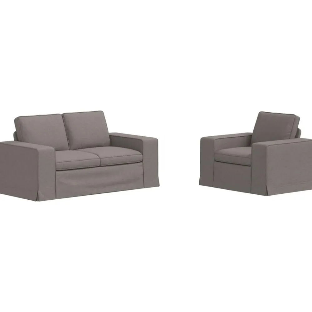 vidaXL Sofás-Juego de Sofá 2 pcs 182 x 80 x 82 cm tela