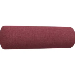 vidaXL Juego de sofá 3 piezas con reposapiés y cojines tela rojo tinto Rojo vino tinto Online