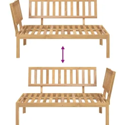 vidaXL Juego de Sofá con cojín 3 pcs Antracita Madera de Acacia Sólida Discount