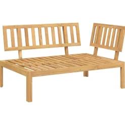 vidaXL Juego de Sofá con cojín 3 pcs Antracita Madera de Acacia Sólida Discount