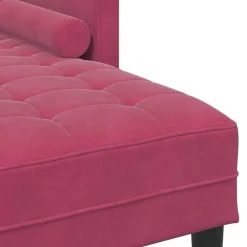 vidaXL Juego de Sofá con cojín Rojo vino Poliéster Rojo vino tinto Best