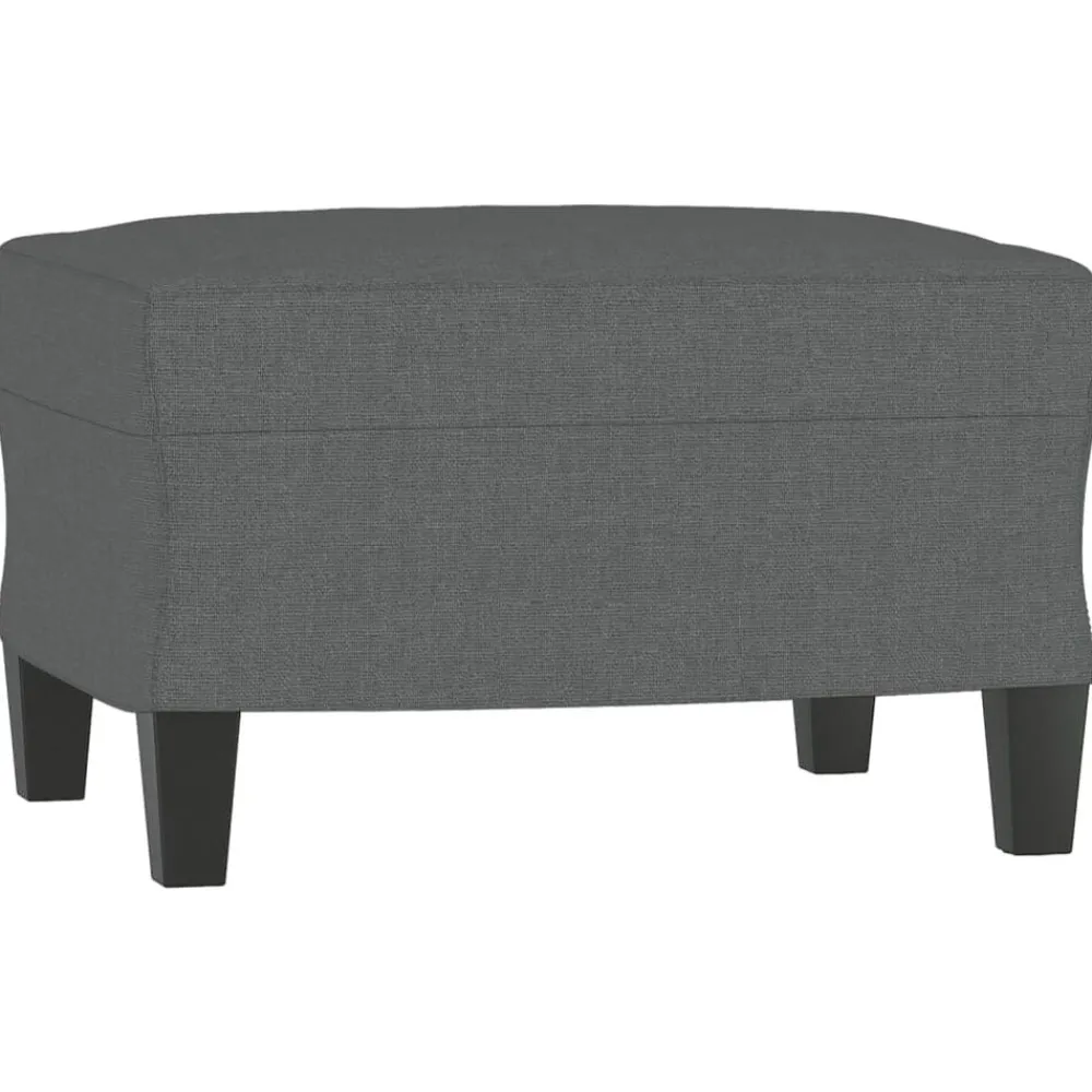 vidaXL Juego de sofás 3 piezas tela Gris oscuro New