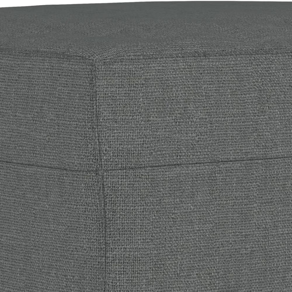 vidaXL Juego de sofás 3 piezas tela Gris oscuro New