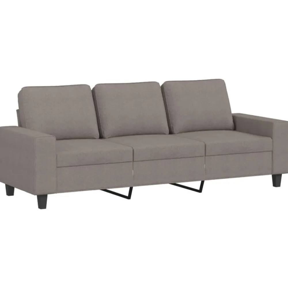 vidaXL Sofás-Juego de sofás 3 piezas tela gris taupe