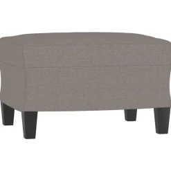 vidaXL Sofás-Juego de sofás 3 piezas tela gris taupe
