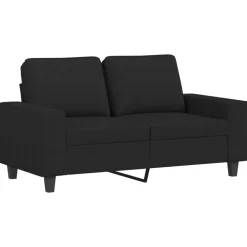 vidaXL Juego de sofás 3 piezas tela Negro Discount