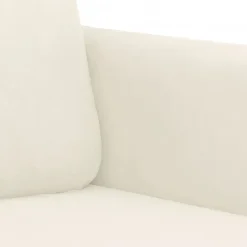 vidaXL Juego de sofás 3 piezas terciopelo Crema New