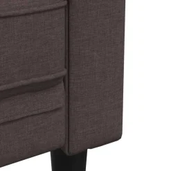 vidaXL Juego de sofás 2 piezas tela marrón oscuro Marr&oacute;n oscuro Sale
