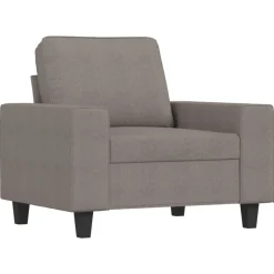 vidaXL Juego de sofás 4 piezas tela gris taupe Taupé Best