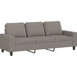 vidaXL Juego de sofás 4 piezas tela gris taupe Taupé Best