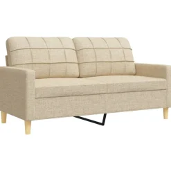vidaXL Juego de sofás 3 piezas tela color Crema Sale