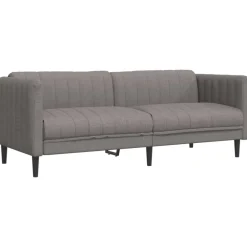 vidaXL Juego de sofás 2 piezas tela gris taupe Taupé Sale