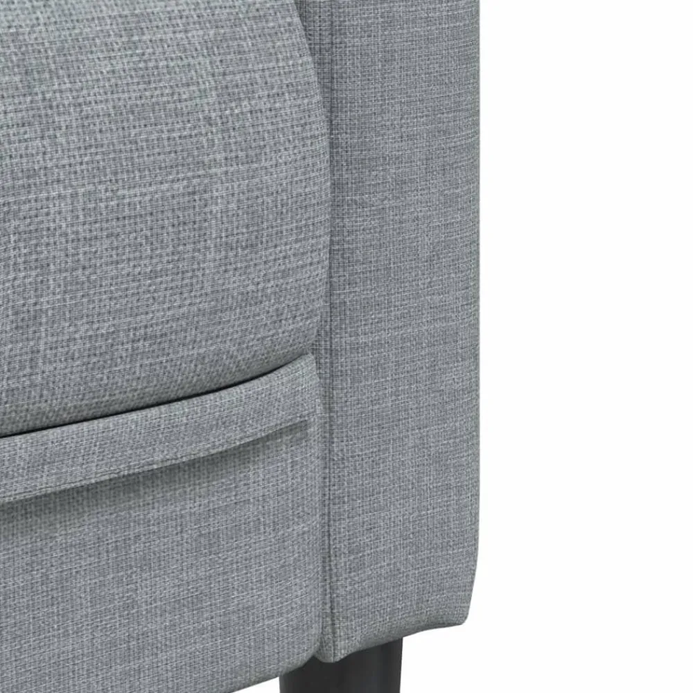 vidaXL Juego de sofás 3 piezas tela Gris claro Clearance