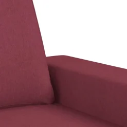 vidaXL Sofás-Juego de sofás 4 piezas tela rojo tinto