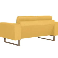 vidaXL Juego de sofás 2 piezas de tela Amarillo New