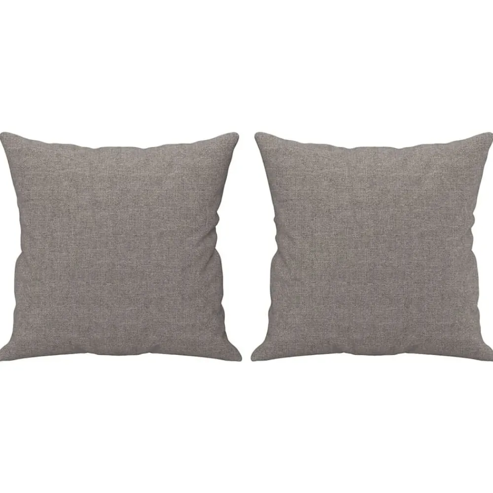 vidaXL Sofás-Juego de sofás con cojines 2 piezas tela gris taupe