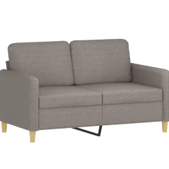 vidaXL Juego de sofás con cojines 3 piezas tela gris taupe Taupé Discount