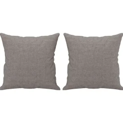 vidaXL Juego de sofás con cojines 3 piezas tela gris taupe Taupé Discount