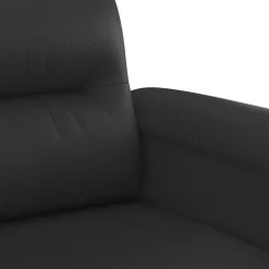 vidaXL Juego de sofás con cojines 2 piezas cuero sintético Negro Outlet