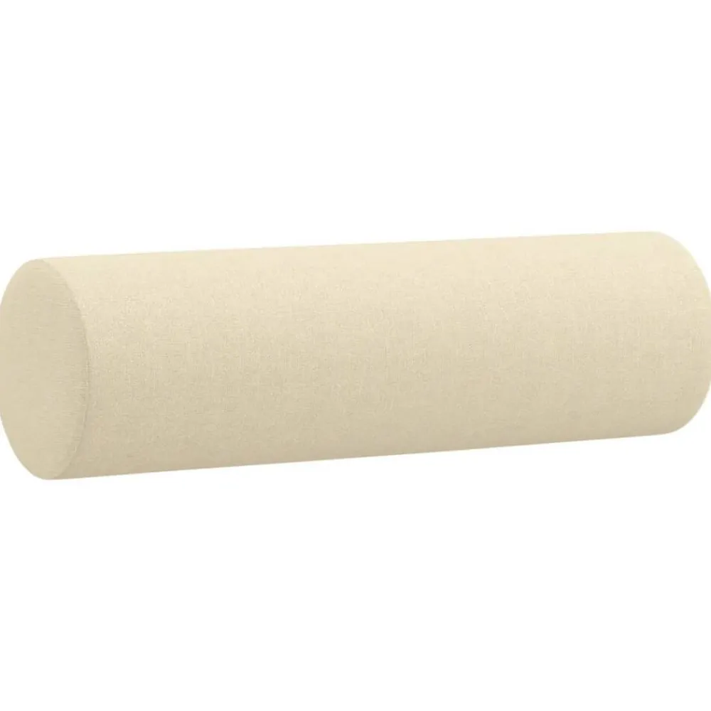 vidaXL Juego de sofás con cojines 2 piezas tela Crema Discount