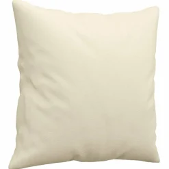 vidaXL Juego de sofás con cojines 3 piezas cuero sintético color Crema Sale
