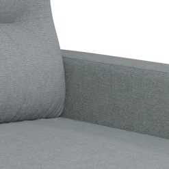 vidaXL Juego de sofás con cojines 3 piezas tela Gris claro Online