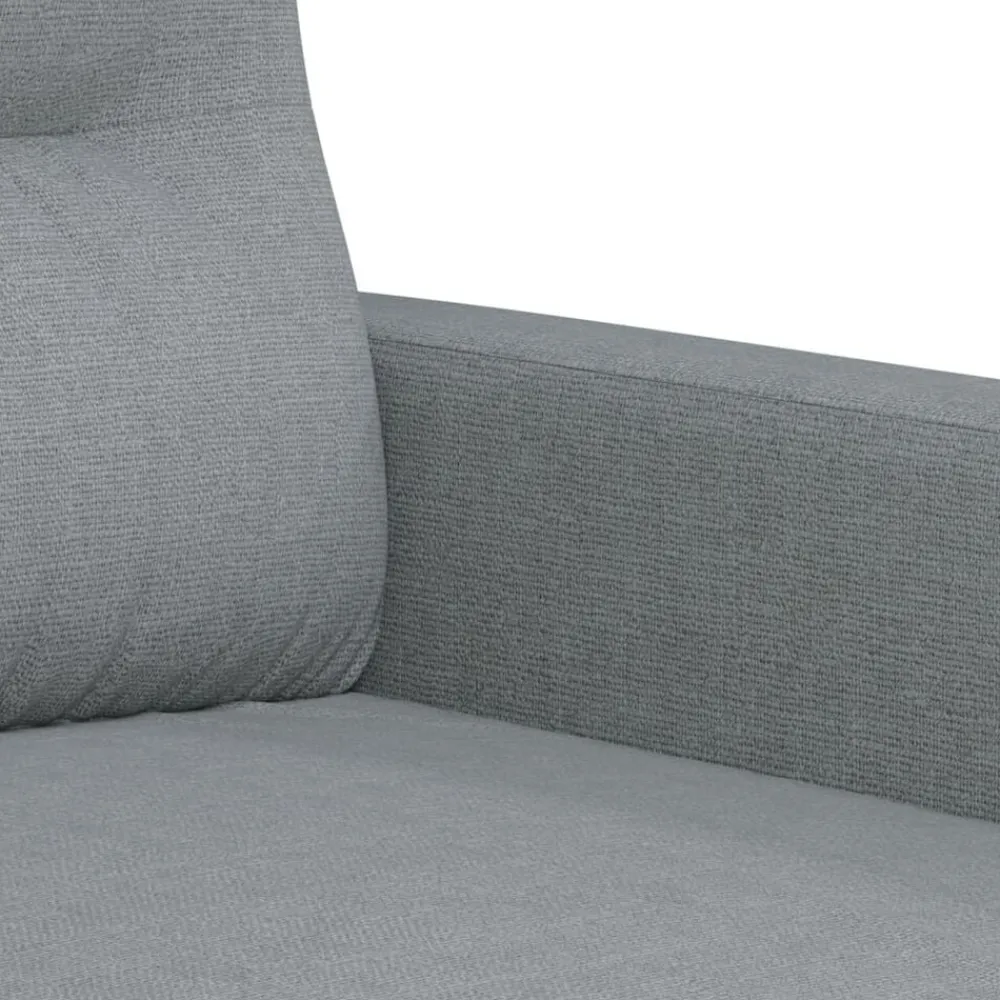 vidaXL Juego de sofás con cojines 3 piezas tela Gris claro Online