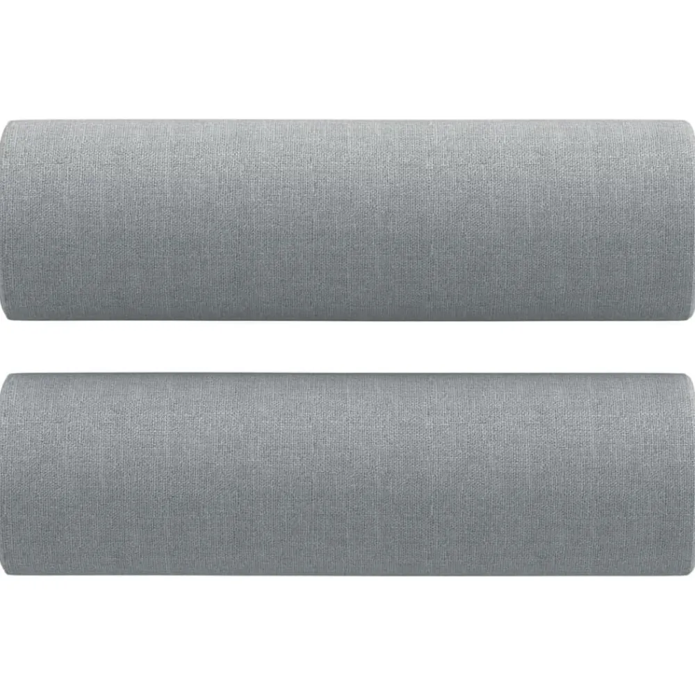 vidaXL Juego de sofás con cojines 3 piezas tela Gris claro Online