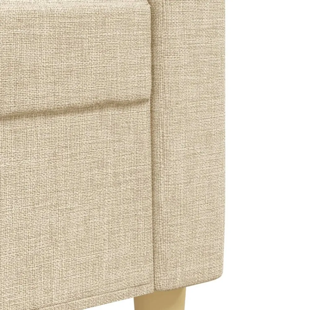 vidaXL Juego de sofás con reposapiés 4 piezas tela Crema Best