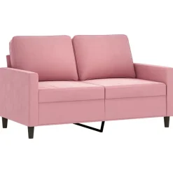 vidaXL Juego de sofás con cojines 3 piezas terciopelo Rosa Hot