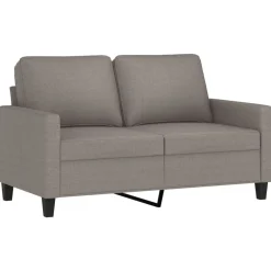 vidaXL Juego de sofás con cojines 2 piezas tela gris taupe Taupé Sale