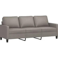 vidaXL Juego de sofás con cojines 2 piezas tela gris taupe Taupé Sale