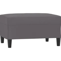 vidaXL Juego de sofás con cojines 4 piezas cuero sintético Gris New