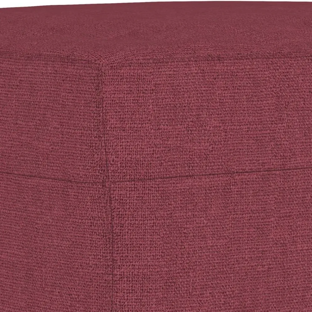 vidaXL Juego de sofás con cojines 3 piezas tela rojo tinto Rojo vino tinto Hot