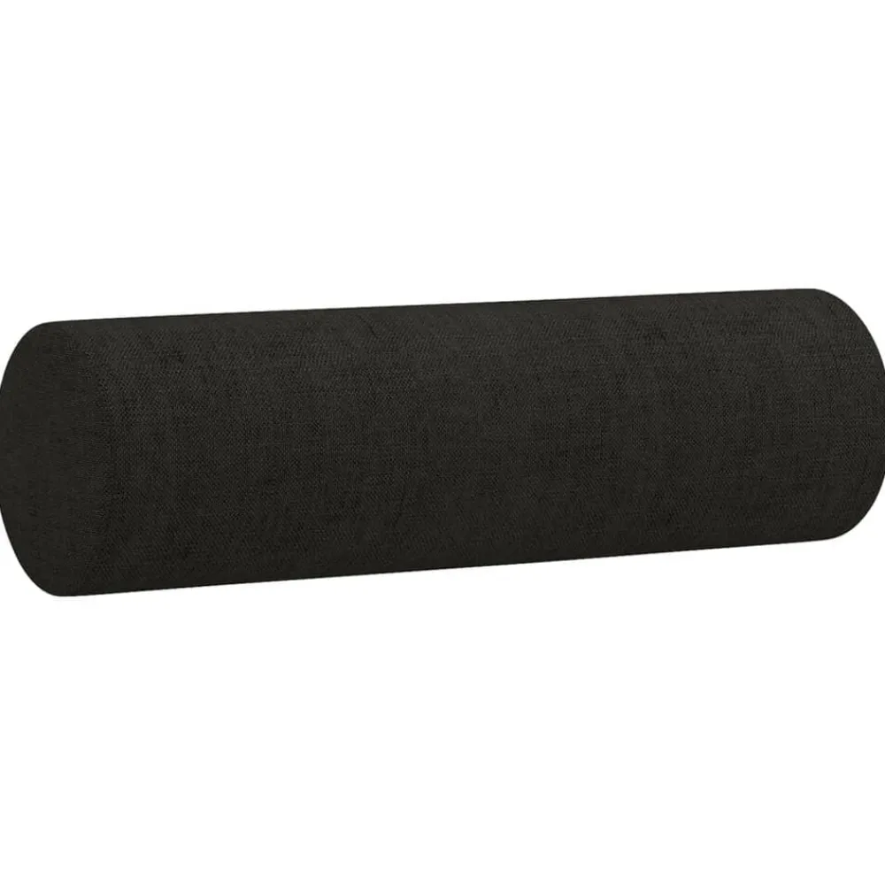 vidaXL Juego de sofás con cojines 3 piezas tela Negro Hot