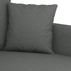 vidaXL Juego de sofás con cojines 4 piezas tela Gris oscuro New