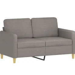vidaXL Juego de sofás con cojines 4 piezas tela gris taupe Taupé Outlet