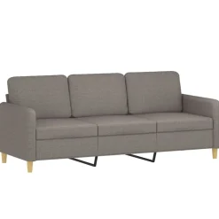 vidaXL Juego de sofás con cojines 4 piezas tela gris taupe Taupé Outlet