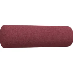 vidaXL Juego de sofás con cojines 3 piezas tela rojo tinto Rojo vino tinto Best