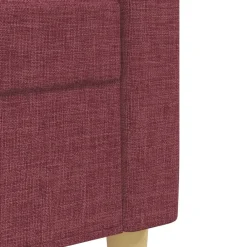 vidaXL Juego de sofás con cojines 3 piezas tela rojo tinto Rojo vino tinto Best