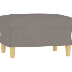 vidaXL Juego de sofás con cojines 3 piezas tela gris taupe Taupé Best