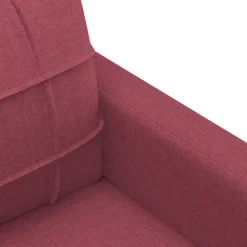 vidaXL Sofás-Juego de sofás con cojines 4 piezas tela rojo tinto