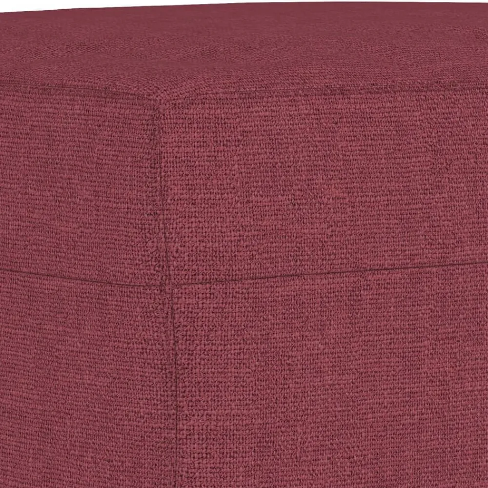 vidaXL Sofás-Juego de sofás con cojines 4 piezas tela rojo tinto