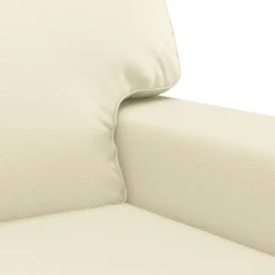 vidaXL Juego de sofás con cojines 2 piezas cuero sintético color Crema Hot