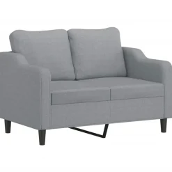 vidaXL Juego de sofás con cojines 3 piezas tela Gris claro Online