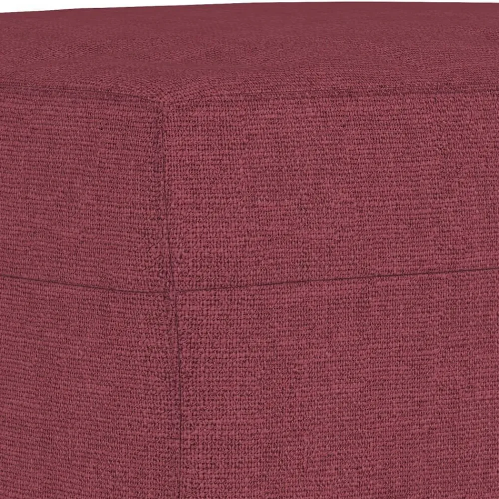 vidaXL Juego de sofás con cojines 3 piezas tela rojo tinto Rojo vino tinto Best