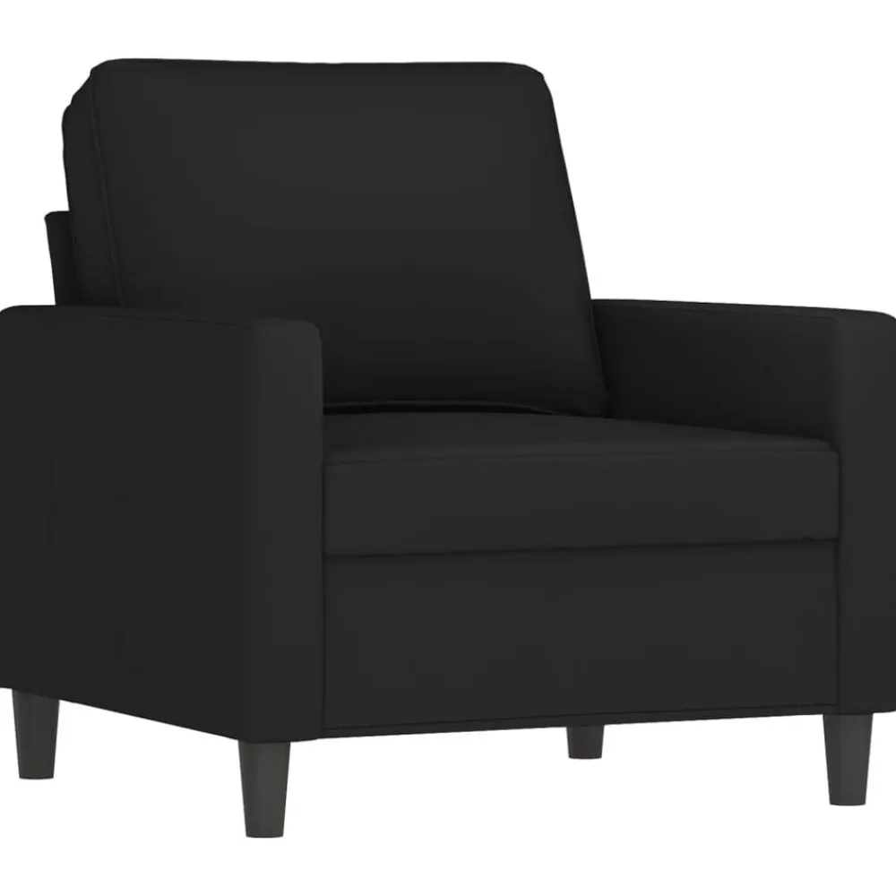 vidaXL Juego de sofás con cojines 4 piezas terciopelo Negro Clearance