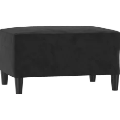 vidaXL Juego de sofás con cojines 4 piezas terciopelo Negro Clearance